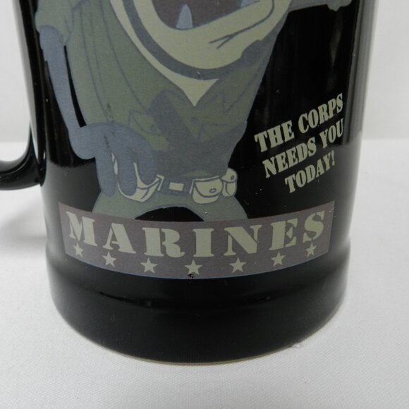 Looney Tunes Tasmanian Devil Marine Corps Beer Stein Mug Cup Warner Brothers - Picture 5 of 15